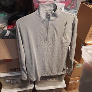 NEW ! SCOTTVeST SeV SJ QZIP TEC Pullover Shirt Men 2 Zip Pockets Gray Size S